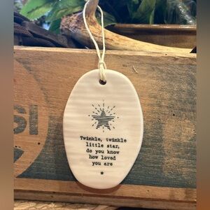 East of India Porcelain Hanging ornament